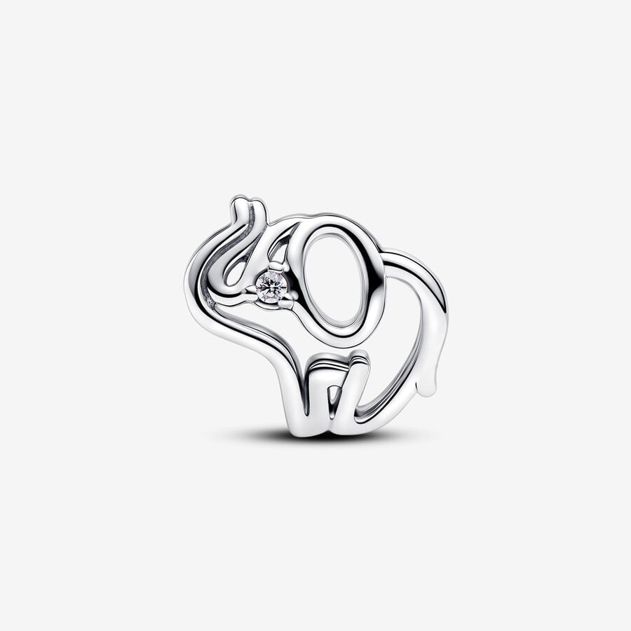 Bille éléphant ajouré, argent, zircons - 793345C01 - Pandora