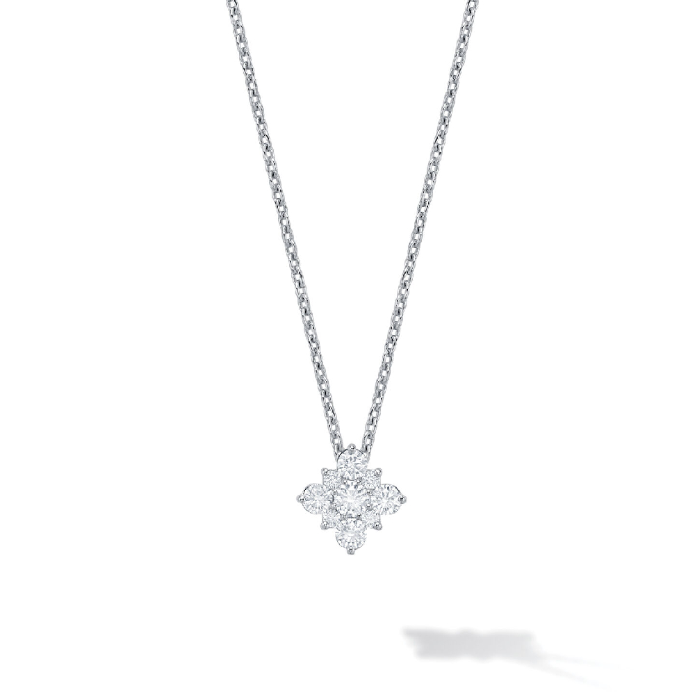 Pendentif Birks Snowflake, or blanc 18 carats, 29 points de diamants total - 450005973500 - Birks