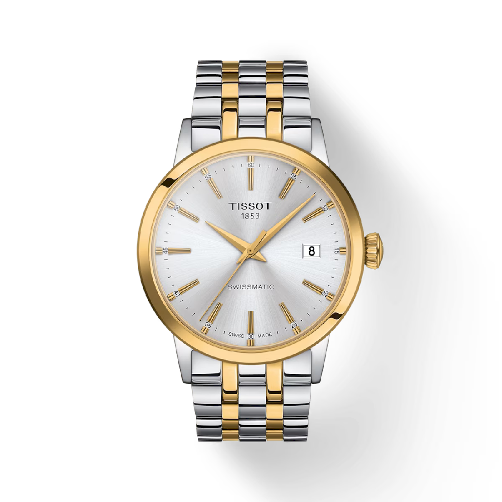 Montre automatique, acier inoxydable 2 tons (blanc/jaune) - T129.407.22.031.01 - Tissot