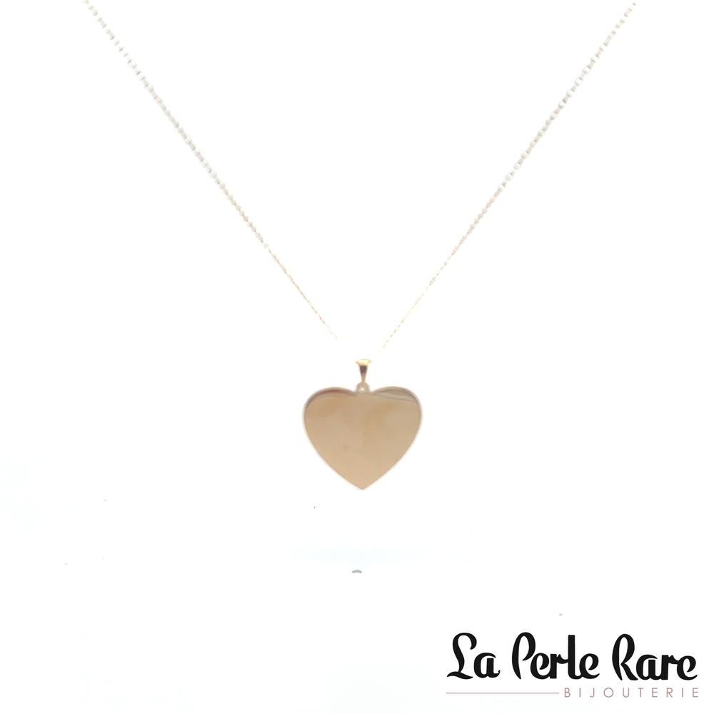 Pendentif coeur à graver, or jaune 10 carats - L1020P - Exclusivité