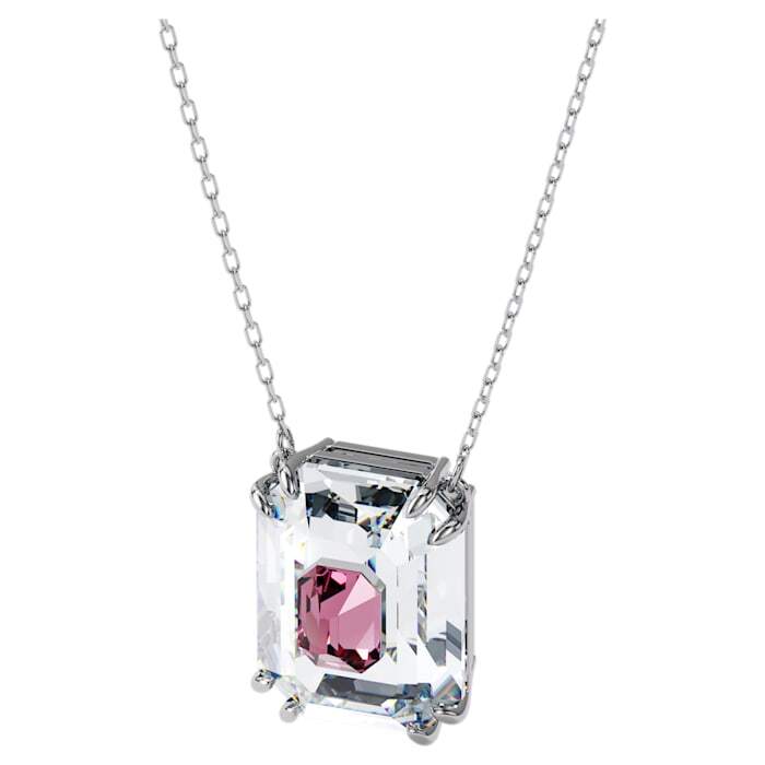 Pink on sale crystal necklace