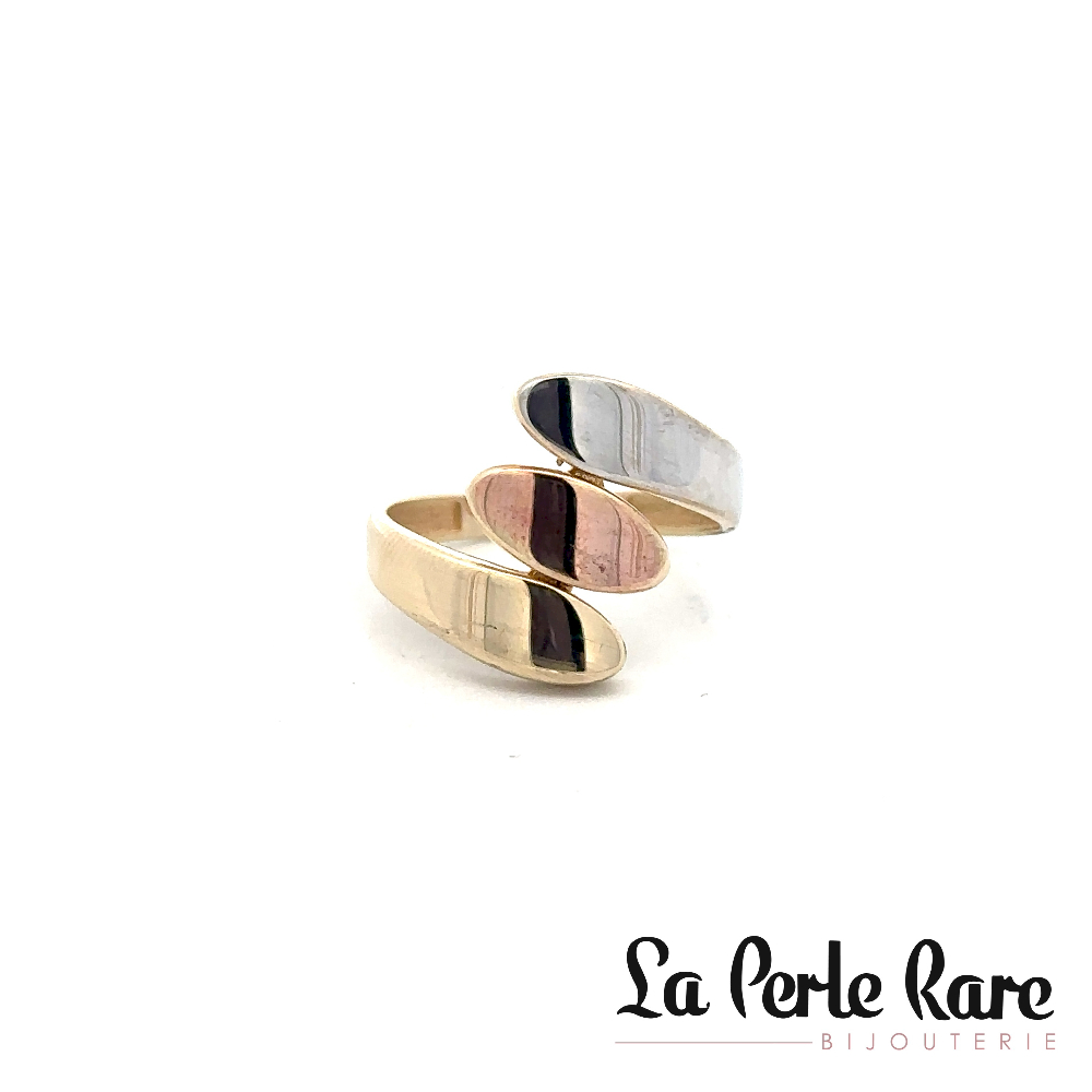 Bague or 3 tons (jaune/rose/blanc) 10 carats Bague or 3 tons (jaune/rose/blanc) 10 carats