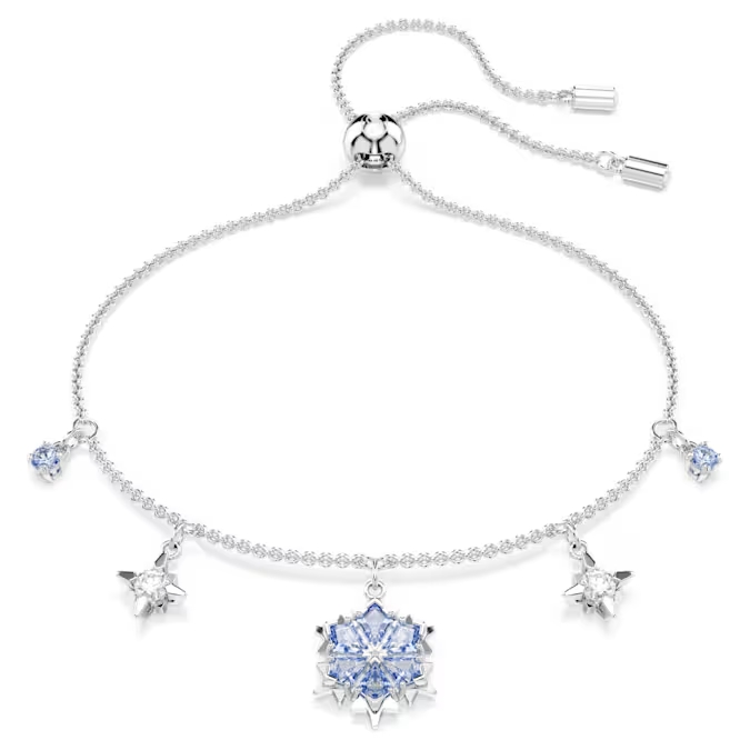 Bracelet métal finition rhodium, cristaux bleus et blancs - 5734244 - Swarovski