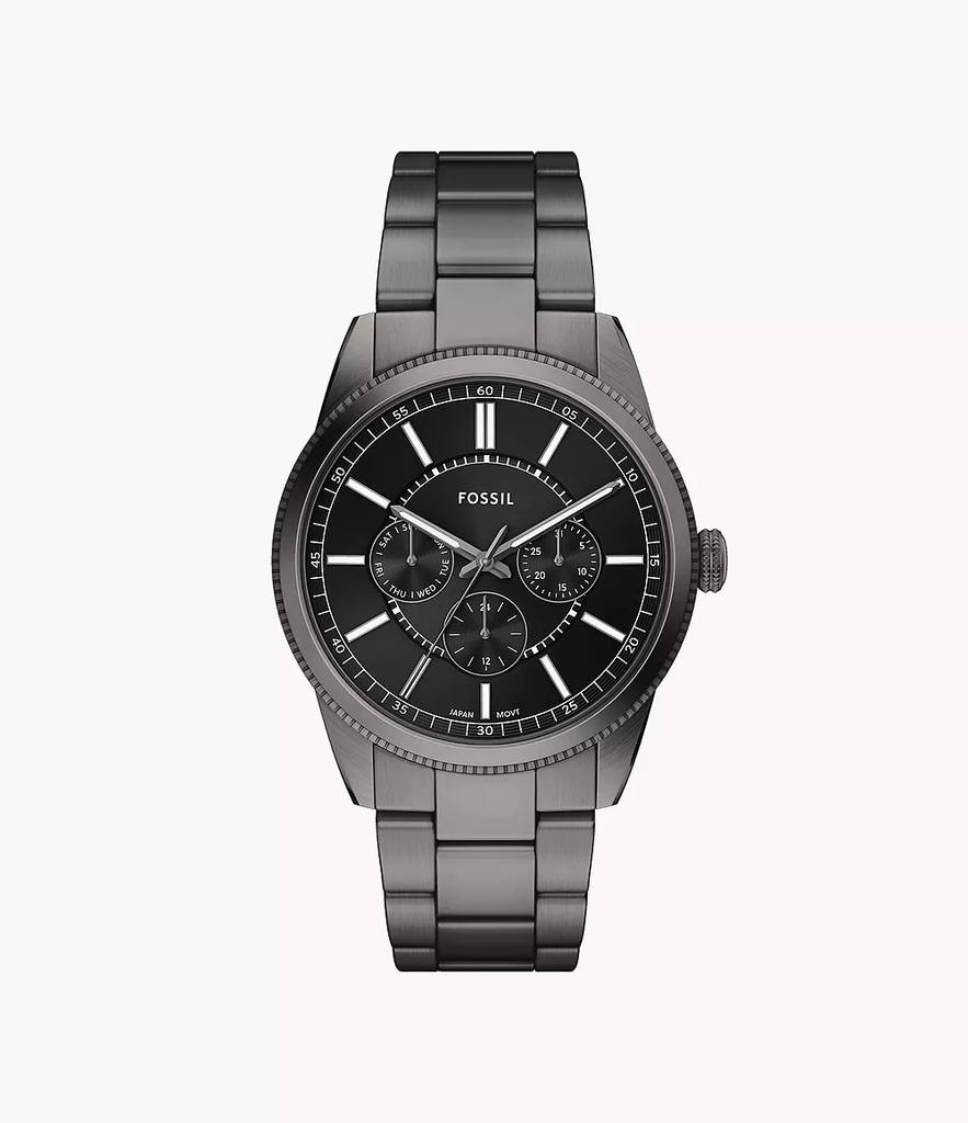 Montre acier inoxydable anthracite, fond noir - FS6136 - Fossil