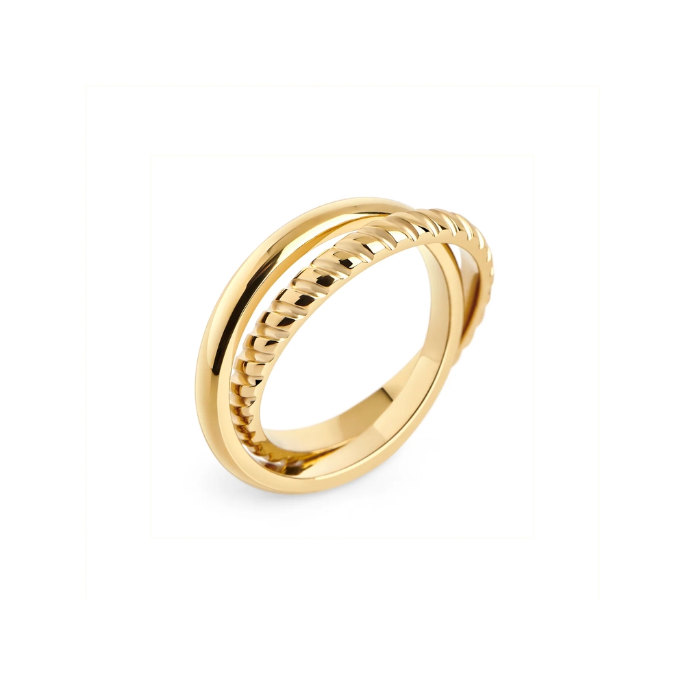 Bague Mika, acier doré - T424R002DO-7 - Mia