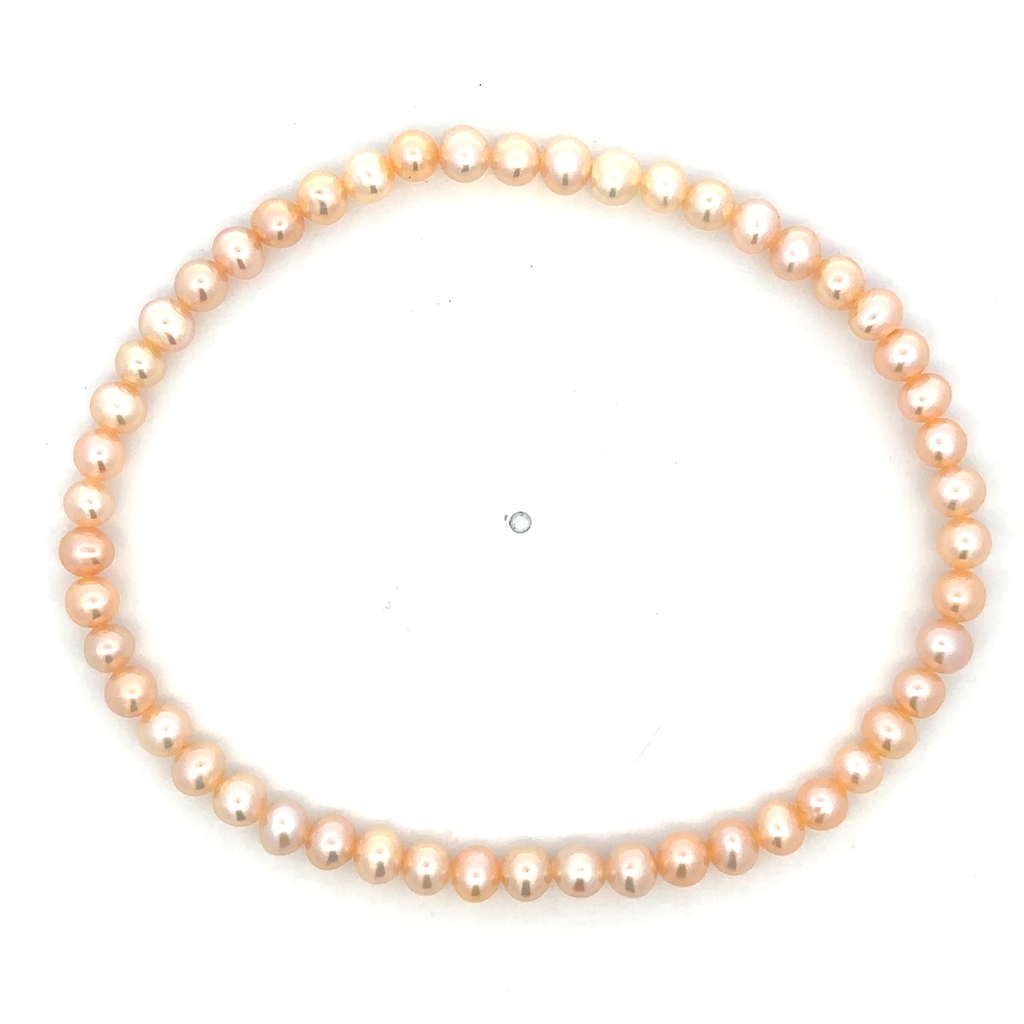 Bracelet extensible, perles d'eau douce beiges - BOX5-EX-4-BEIG - Exclusivités