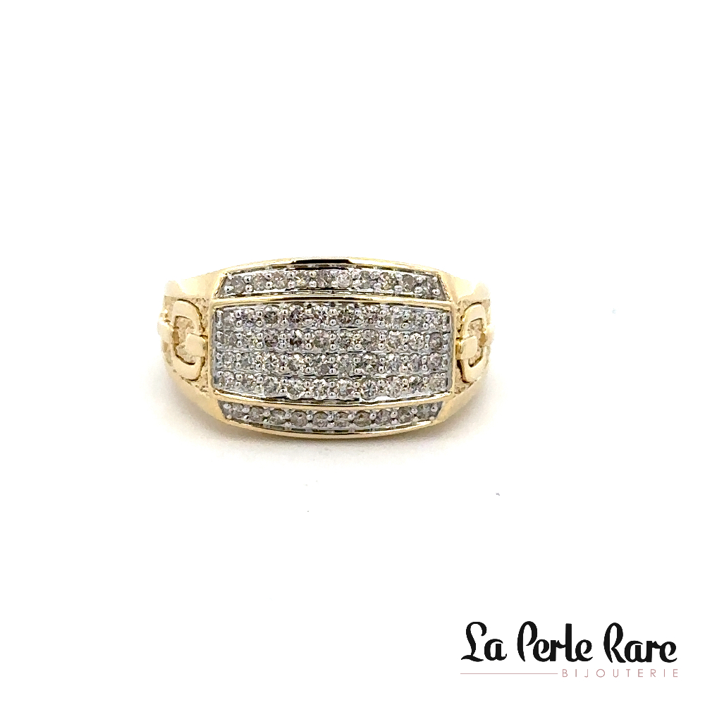 Bague or jaune 10 carats, 75 points de diamants total - CA1148185 - Exclusivités