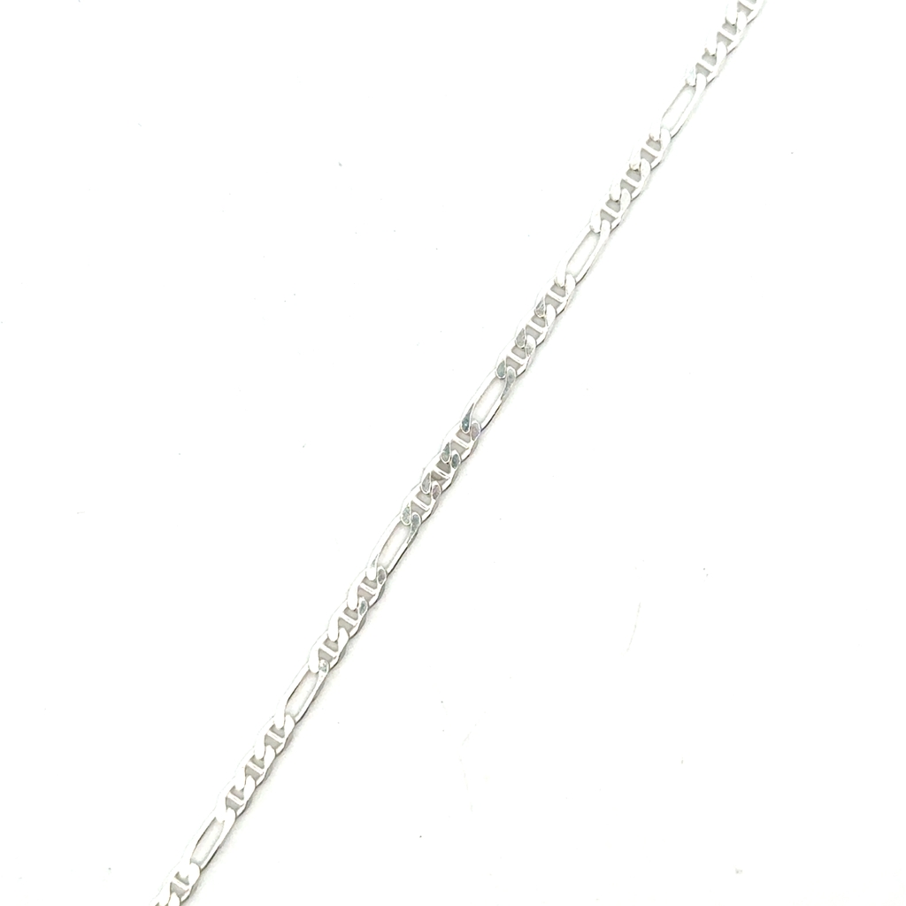 Chaîne de cheville figaro argent