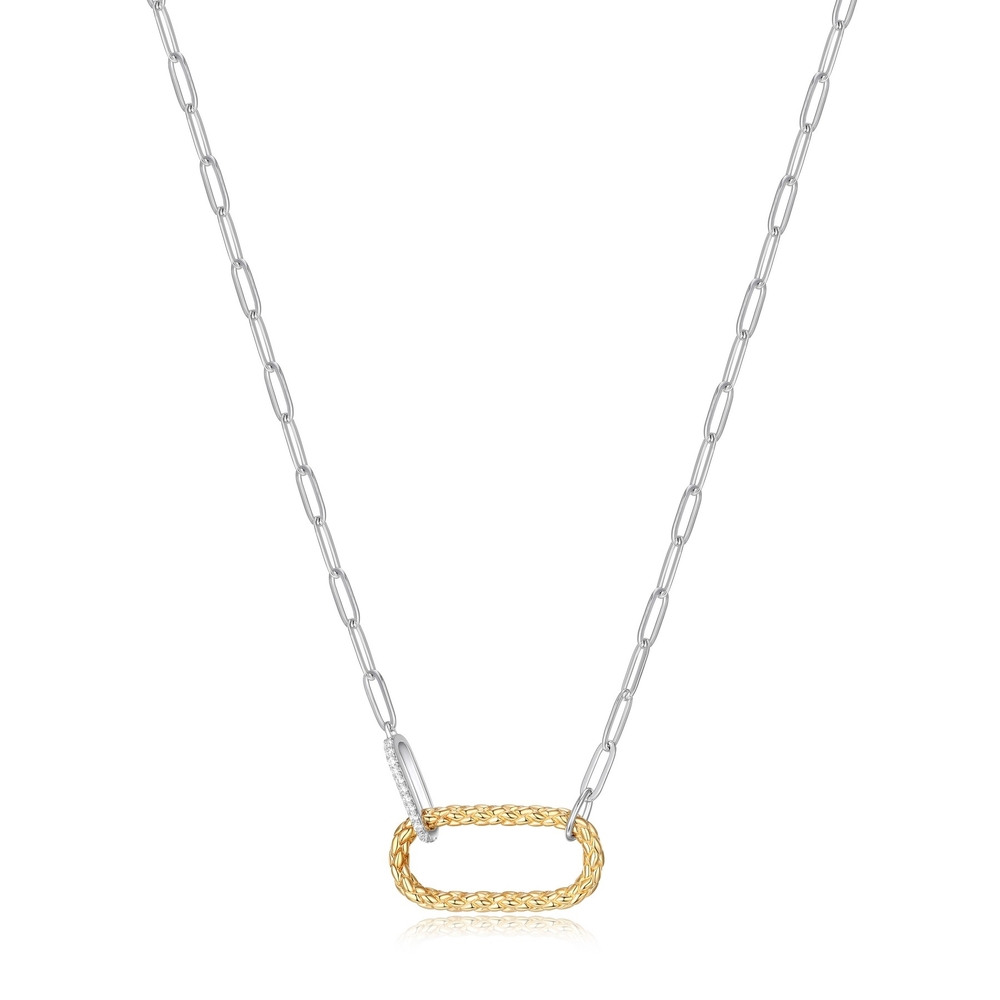 Collier argent 2 tons (blanc/jaune), zircons - R0Q0BC9746 - Charles Garnier Paris