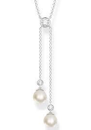 Collier argent, zircons perles eau douce - KE190516714L45V - Thomas Sabo