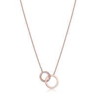 Collier argent rose cerle cz 
