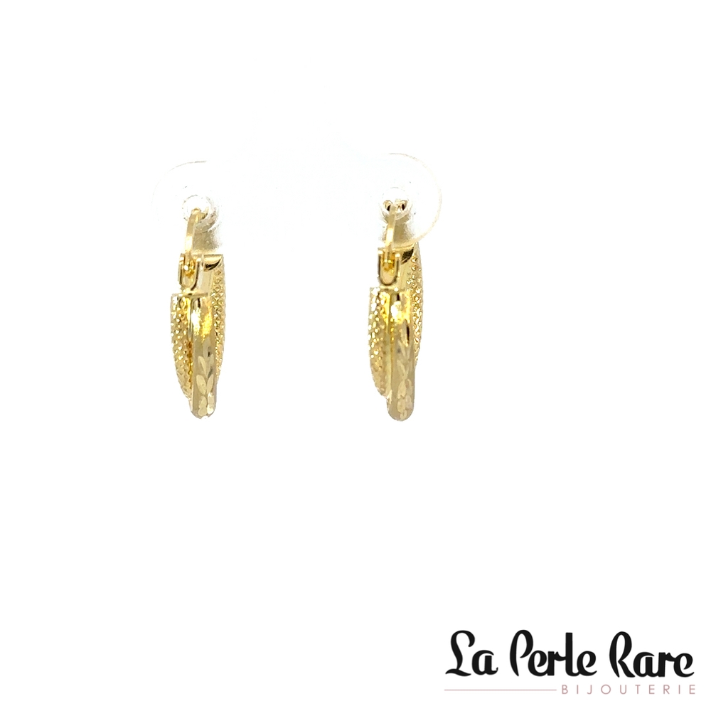 Anneaux ovales, or jaune 10 carats - LPR-2860 - Exclusivités