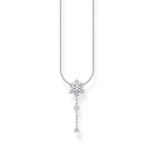 Collier flocon de neige, argent, zircons - KE2171-051-14-L45V - Thomas Sabo