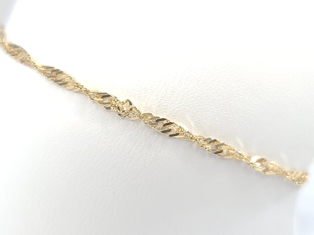 Bracelet singapour, or jaune 10 carats - C3.70J-7 - Exclusivités