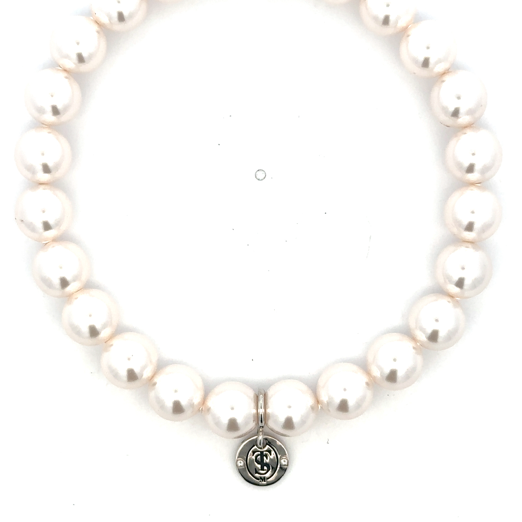 Bracelet extensible, argent rhodié, perles - 2610PW - Ti Sento