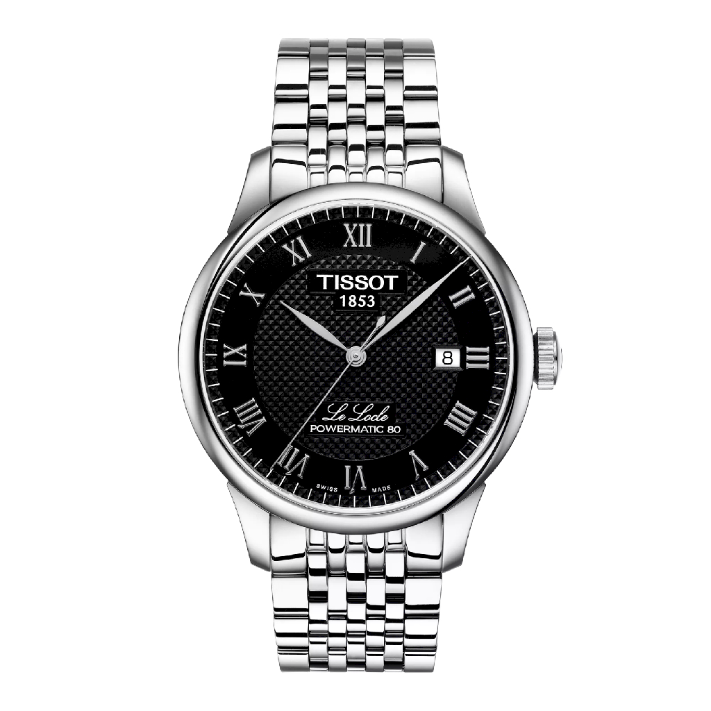 Montre Le Locle automatique, acier inoxydable, fond noir - T006.407.11.053.00 - Tissot