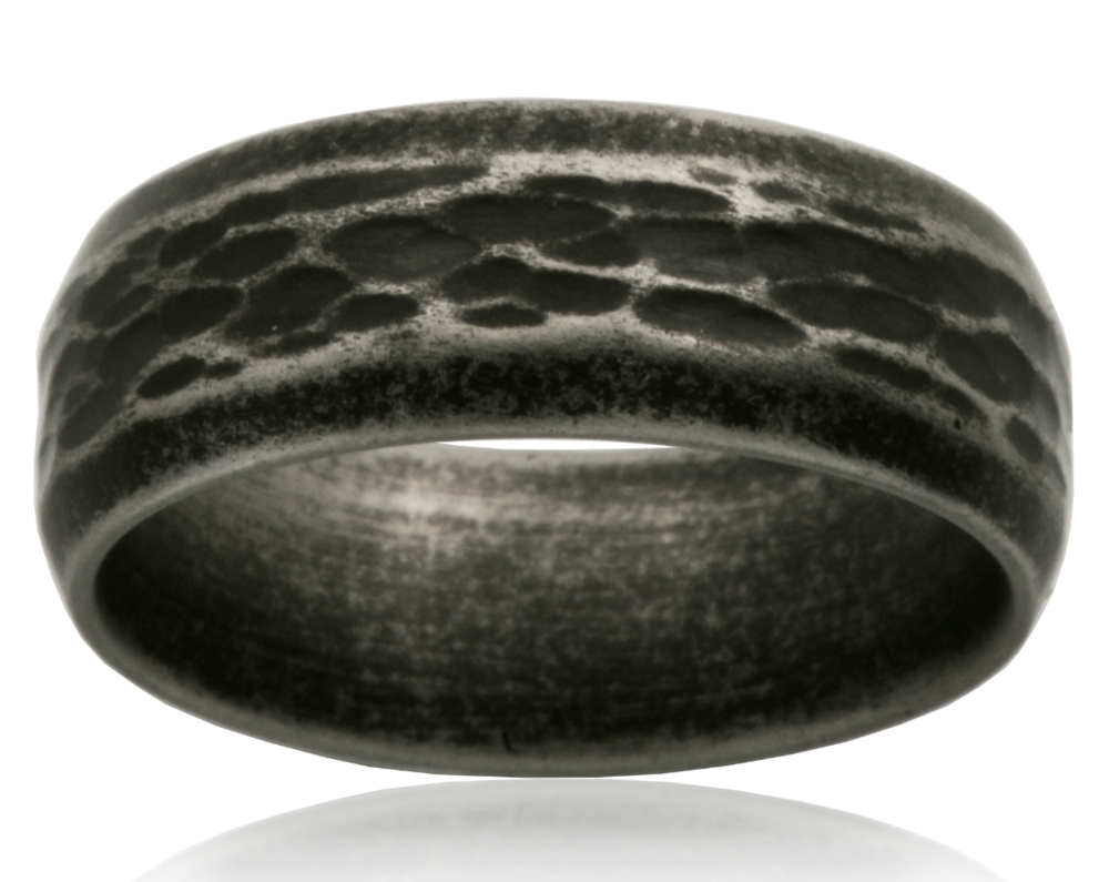 Jonc pour homme en acier anthracite