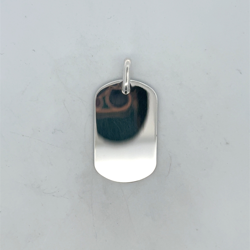 Pendentif plaque, argent