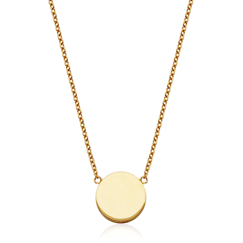 Collier acier doré