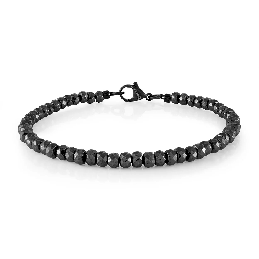 Bracelet hématite, acier inoxydable noir - BB-374-7.25 - Italgem Steel