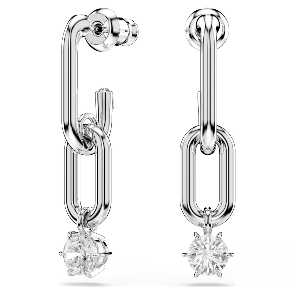 Boucles d'oreilles pendantes métal doré, cristaux blancs - 5728584 - Swarovski