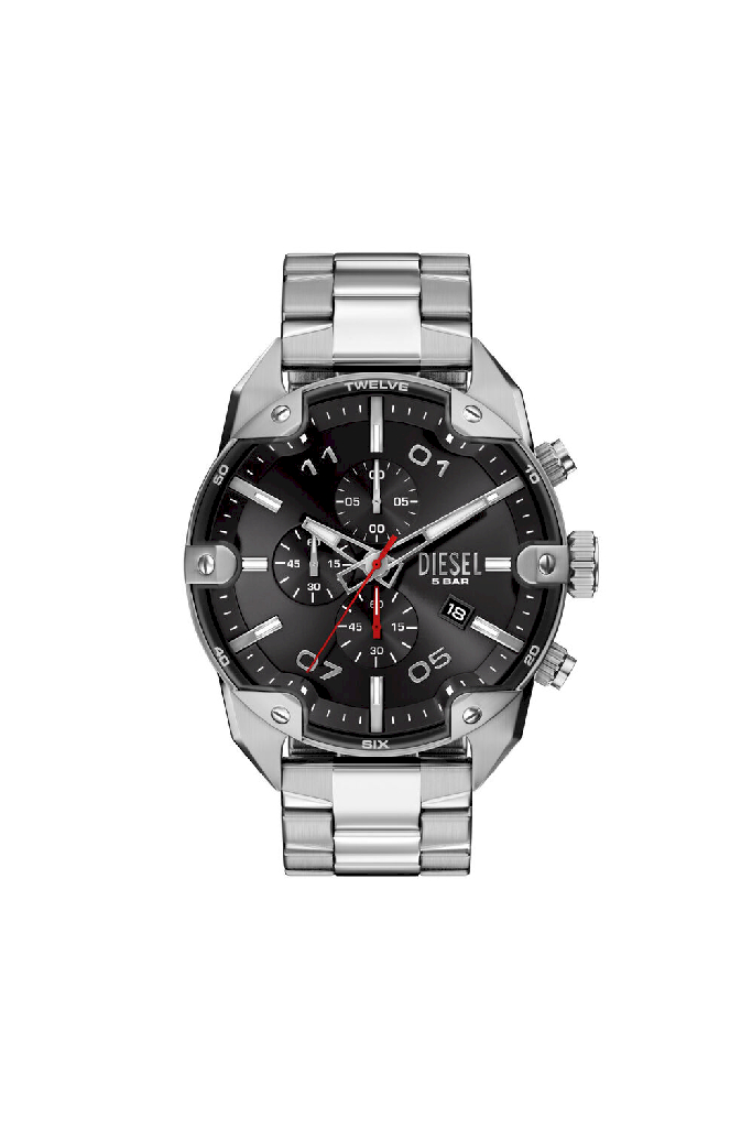 Montre Diesel acier inoxydable, fond noir