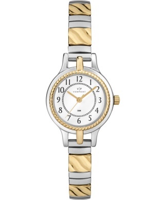 Montre extensible, métal 2 tons (jaune et blanc), fond blanc - CC3D824009J - Timex