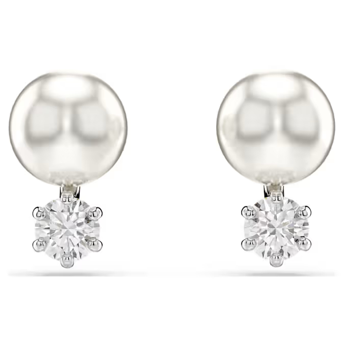 Bo fixes métal rhodié,cristaux, perles - 5694225 - Swarovski