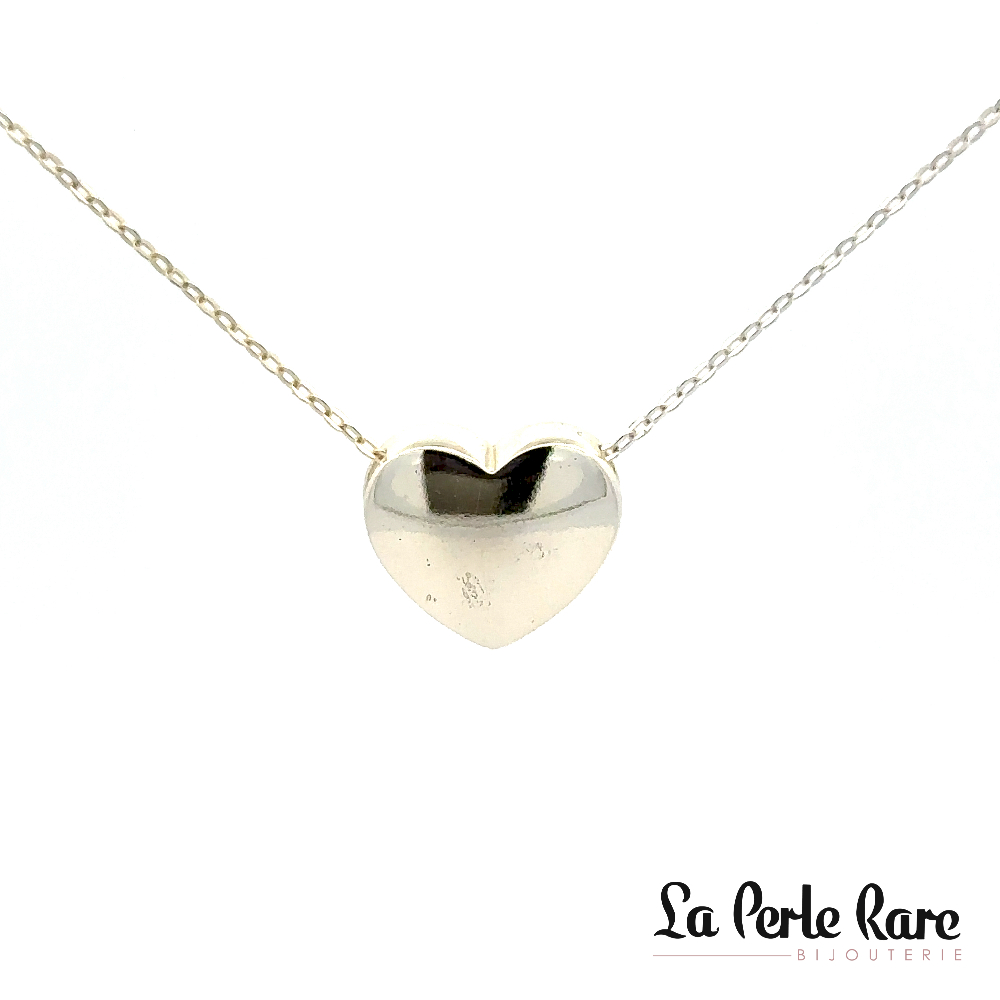 Collier coeur, argent - N4454 - Création Gl