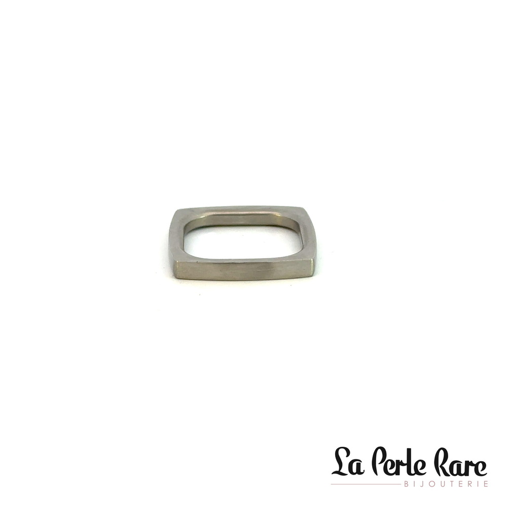 Bague carrée, acier - 175-25240-8.5 - Steelx