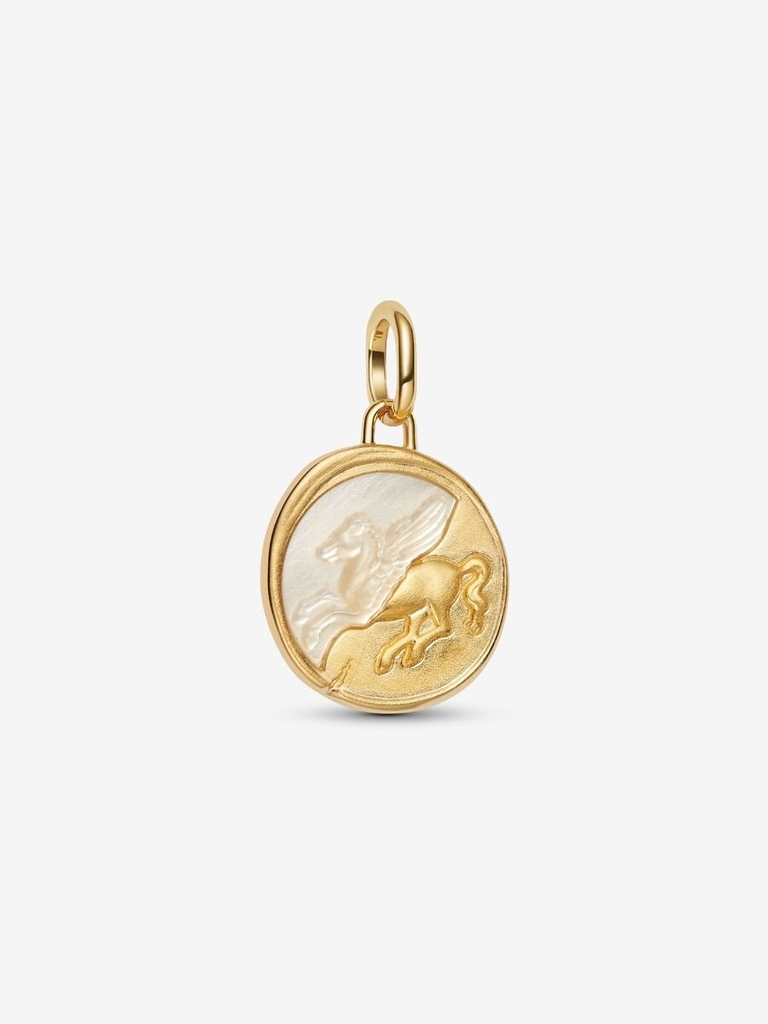 Bille Pégase, métal unique plaqué d'or 14 carats, nacre de perle - 764090C01 - Pandora