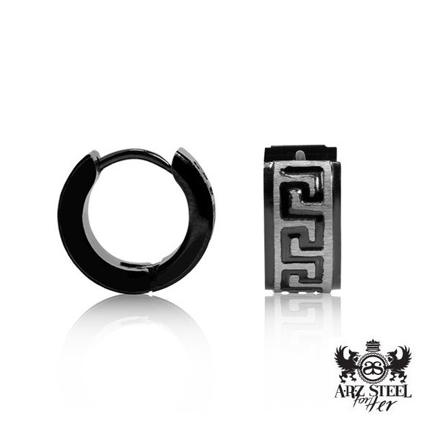 Huggies style Versace, acier 2 tons (noir/blanc)
