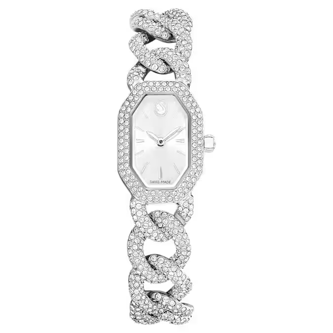 Montre métal rhodié, cristaux - 5668899 - Swarovski