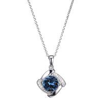Collier pierre naissance decembre argent Collier pierre naissance decembre argent