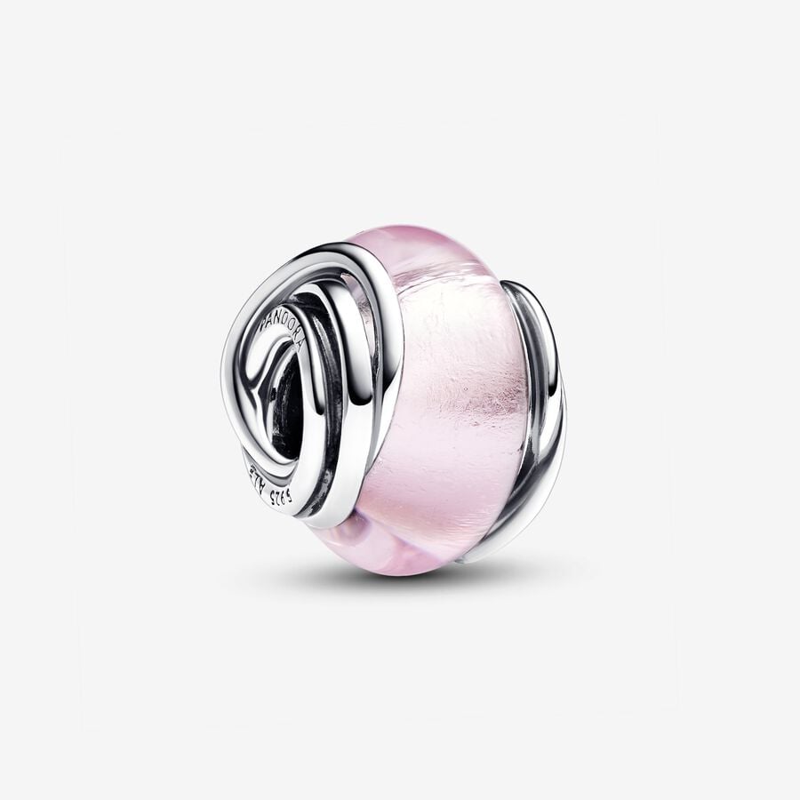 Bille argent, verre de Murano rose - 793241C00 - Pandora