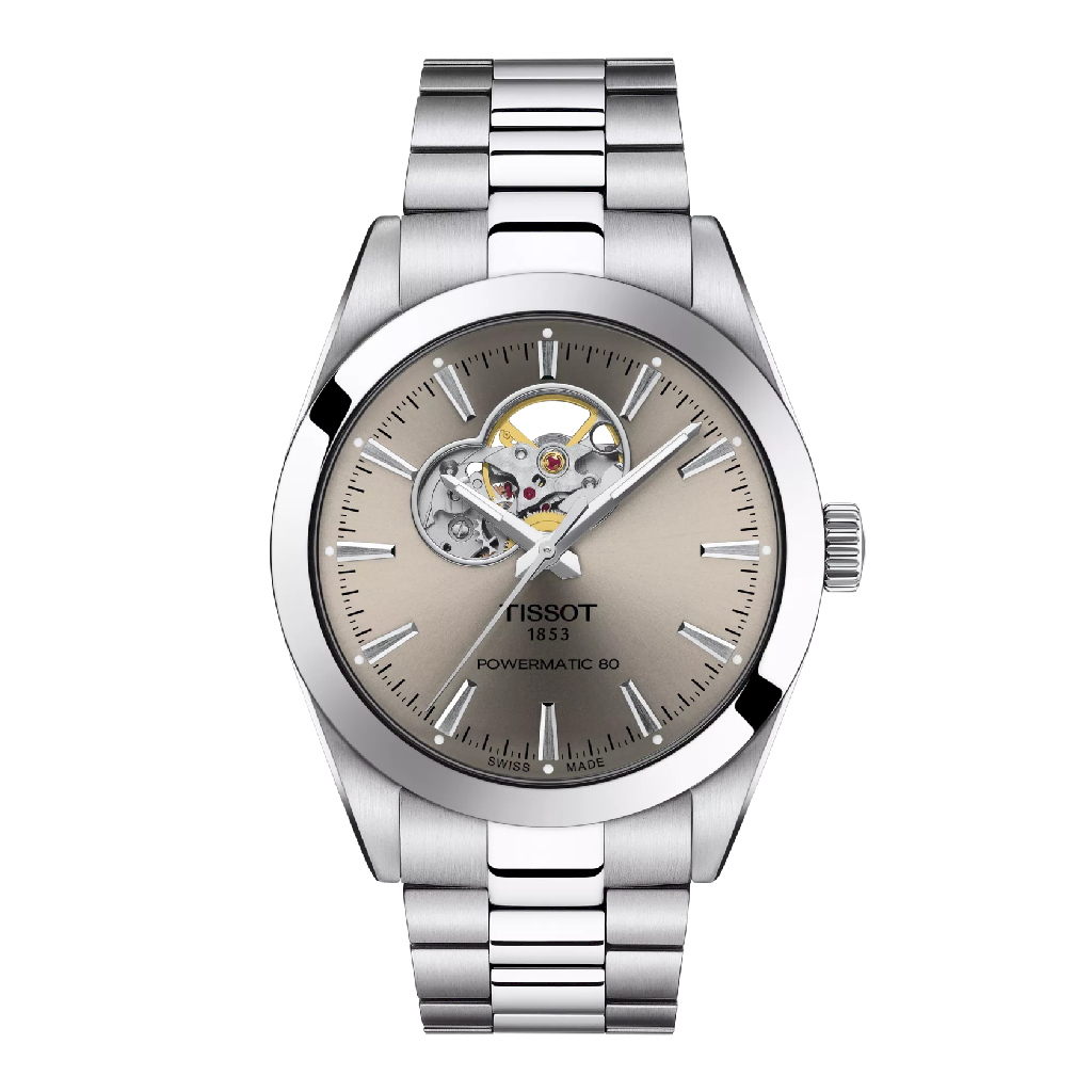 Montre Tissot Gentleman Open Heart automatique acier inoxydable