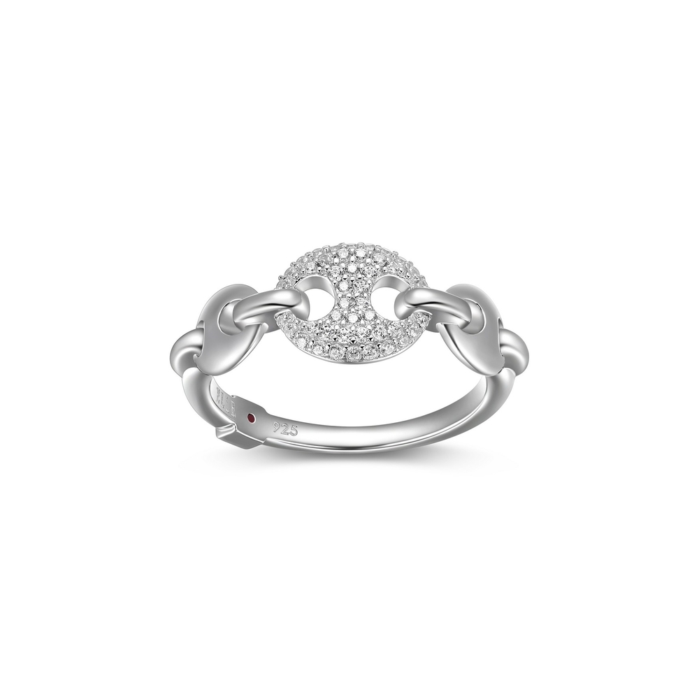 Bague argent rhodié, zircons - R4LAGL00A8 - Elle