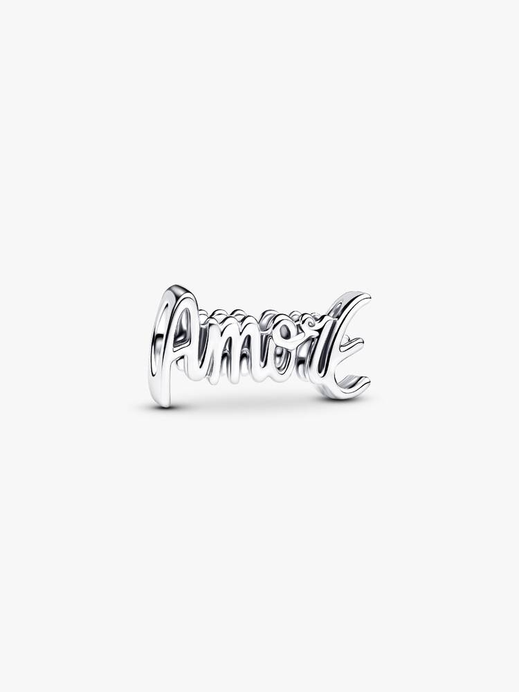 Bille Amore en script, argent