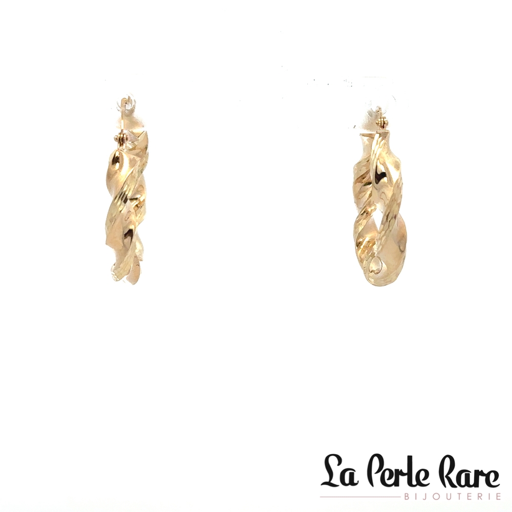 Anneaux torsade, or jaune 10 carats - LPR-2847 - Exclusivités
