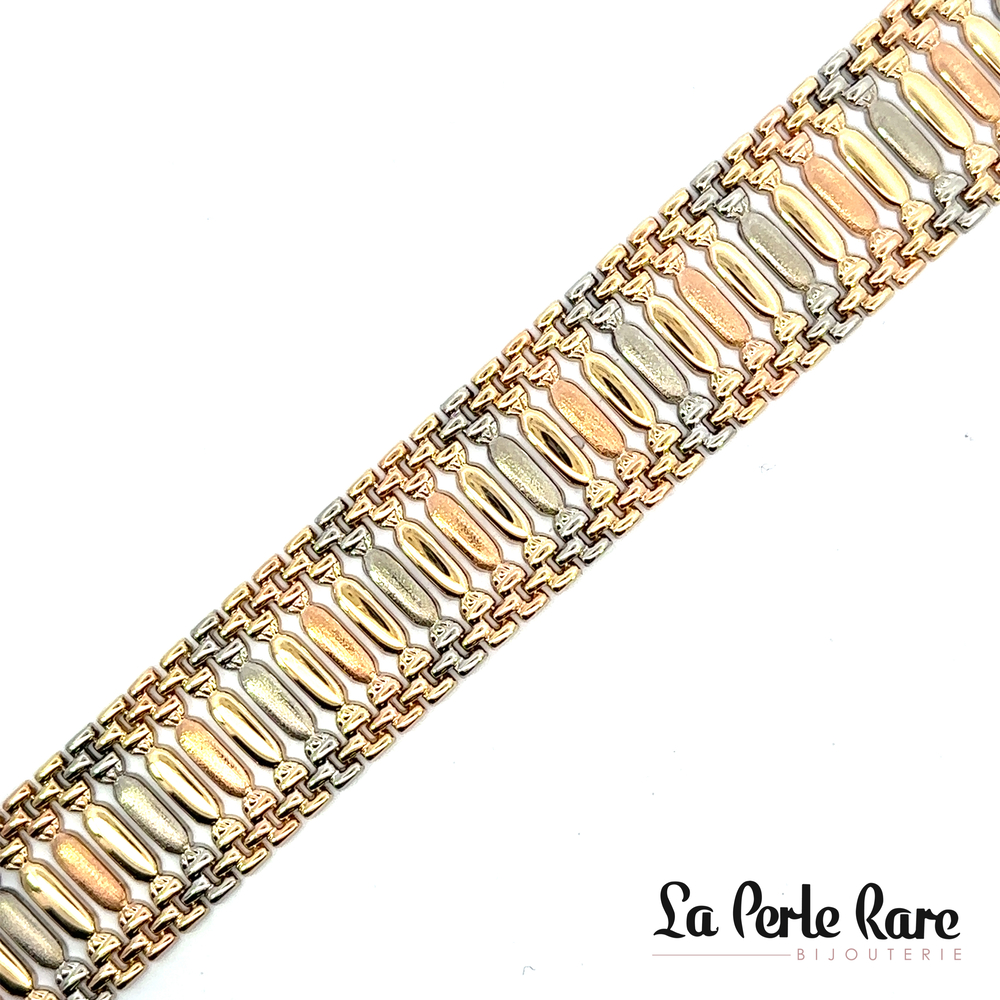 Bracelet or 3 tons (jaune/blanc/rose) - LPR-1670-7 - Exclusivités