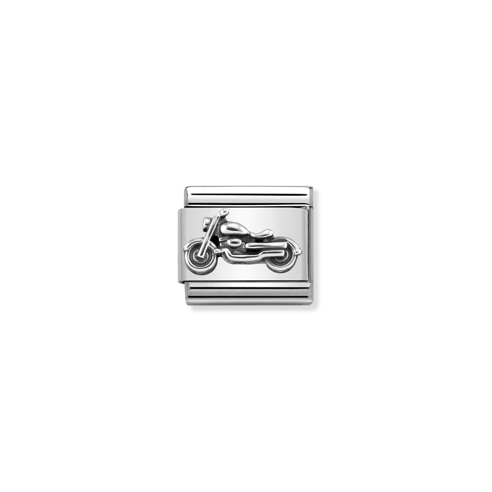 Maille classique moto vintage, acier inoxydable, argent - 33010132 - NOMINATION
