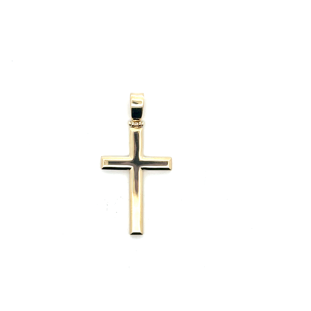 Pendentif croix, or jaune 10 carats - POZ-57-J - Exclusivités