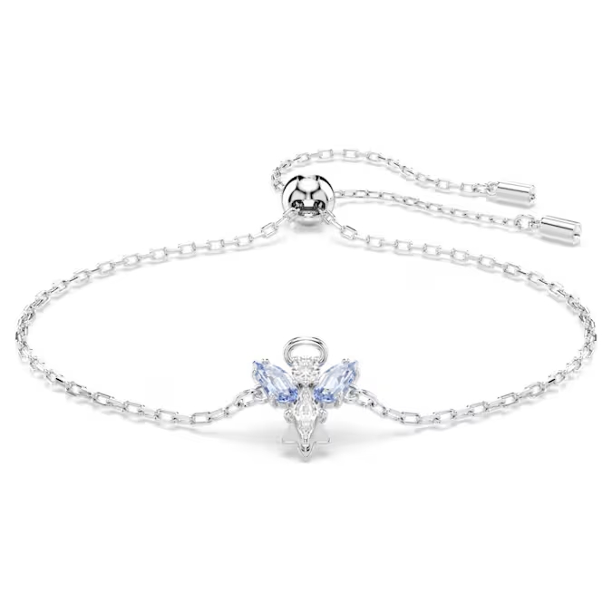 Bracelet métal finition rhodium, cristaux bleus et blancs - 5734263 - Swarovski