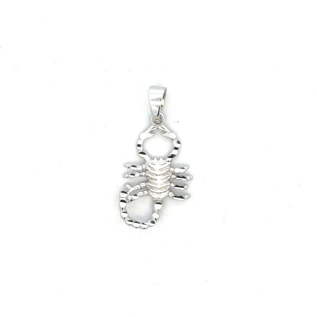 Pendentif scorpion, argent rhodié