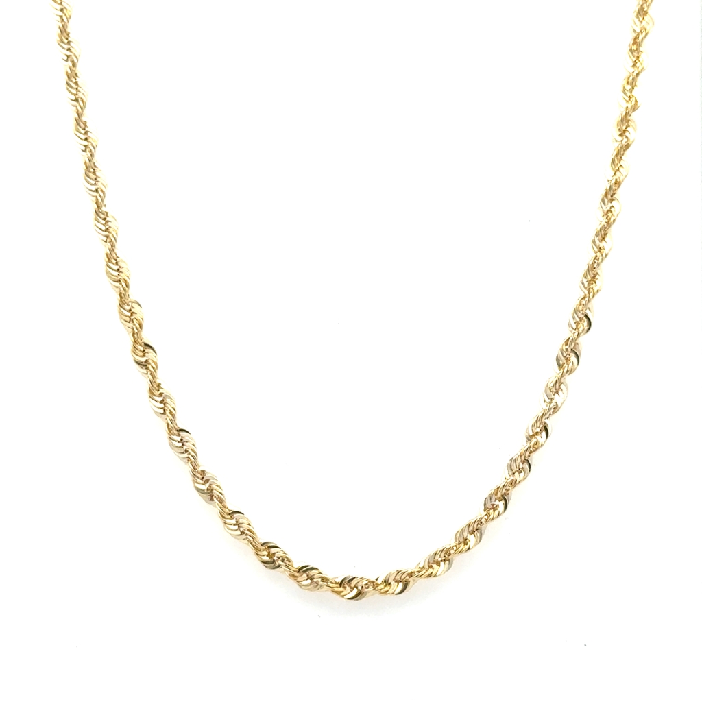 Chaîne torsade, or jaune 10 carats