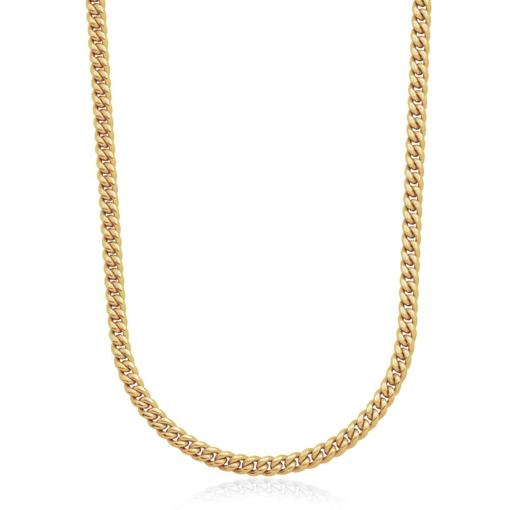 Chaîne maille cubaine, acier doré, 6 mm - T0XE170226 - Steelx
