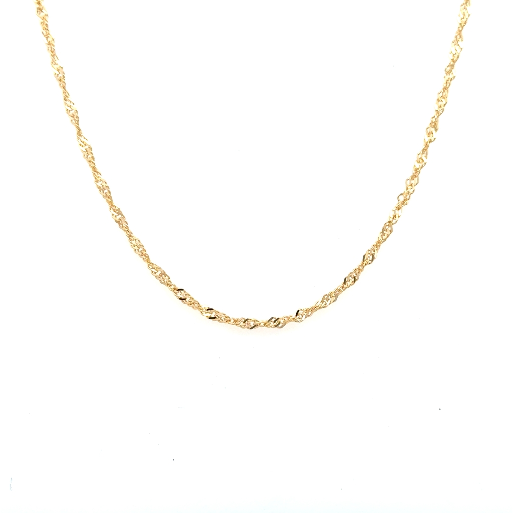 Chaîne singapour, or jaune 10 carats