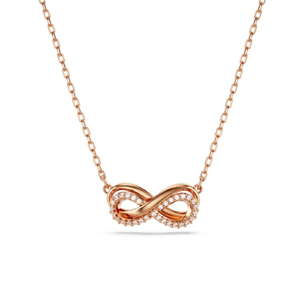 Collier infini, métal rosé, cristaux - 5684084 - Swarovski