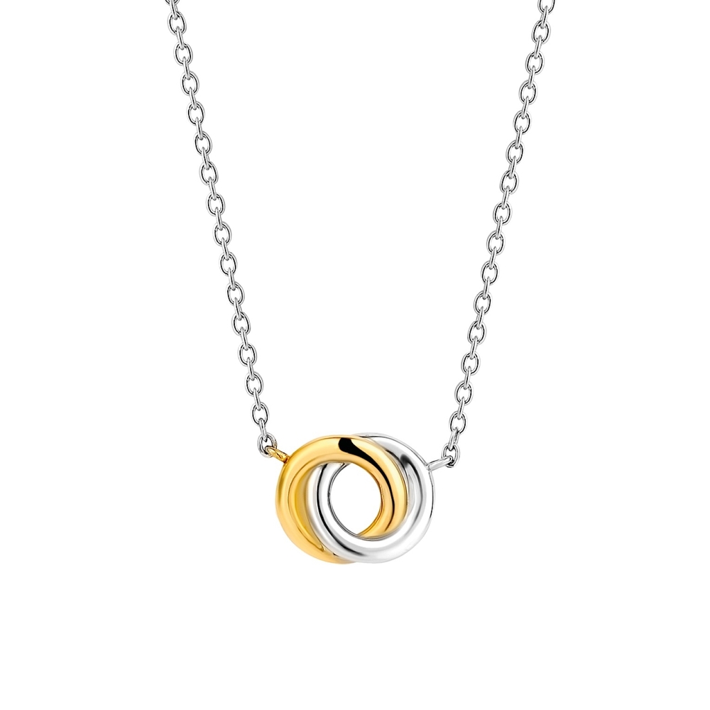 Collier argent 2 tons (blanc/jaune) - 3915SY-42 - Ti Sento