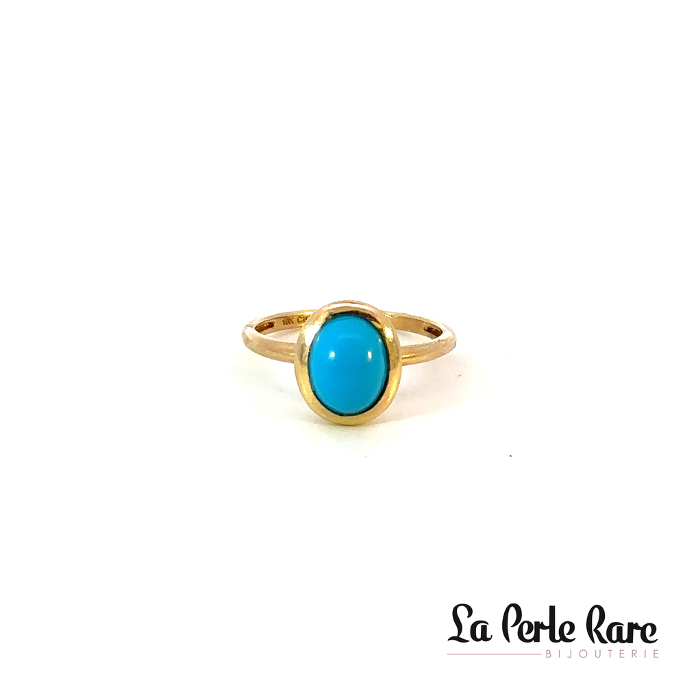 Bague or jaune, turquoise - LPR-2040 - Exclusivités